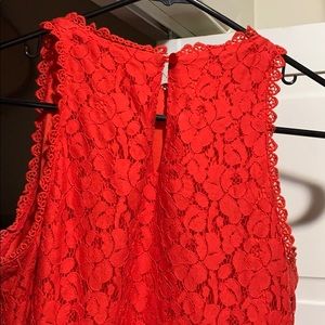 Red lace dress